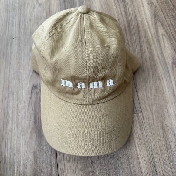 Sun Peony Coconut Accessories - Sun Peony Coconut Tan Cap with Embroidered 'Mama'